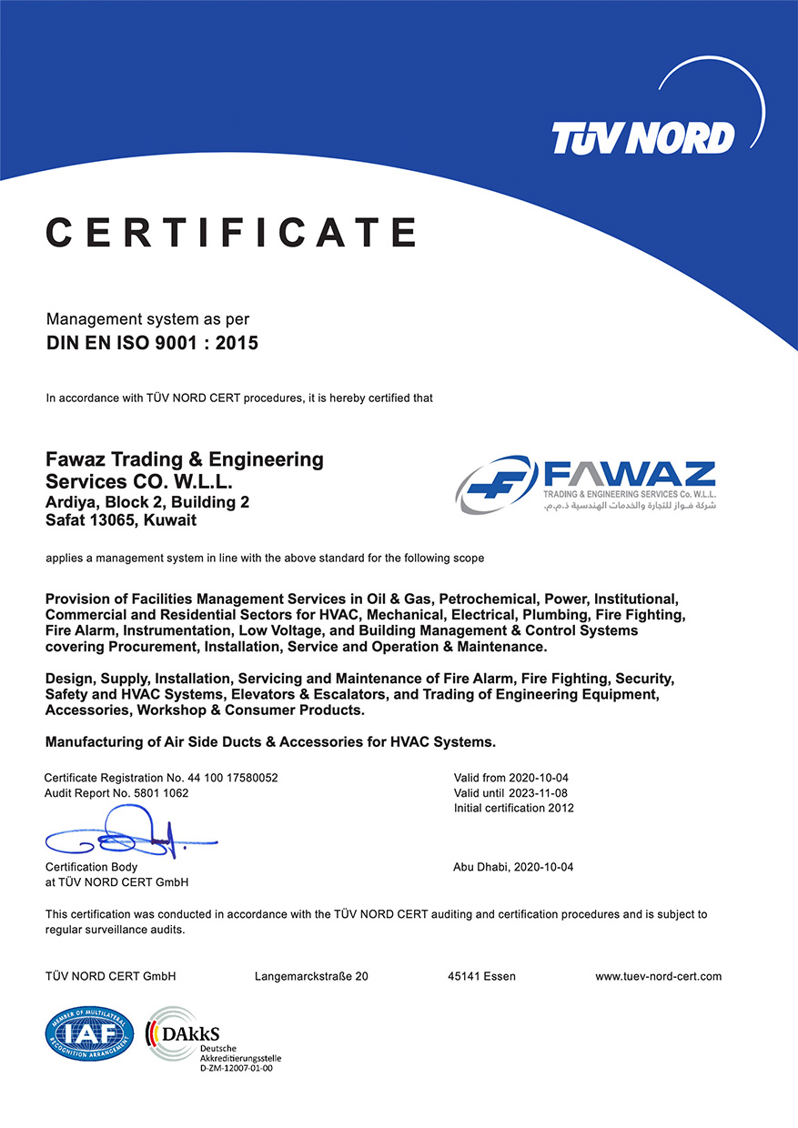 ISO 9001:2015 seal